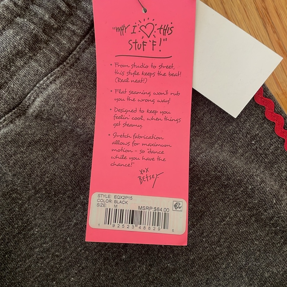 Betsey Johnson performance sweatpants size M NWT - Picture 2 of 4